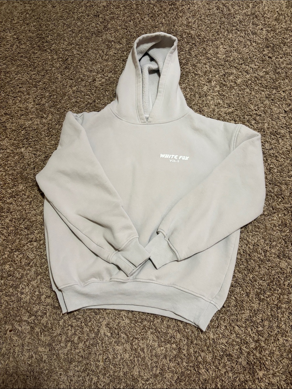 White Fox Boutique Women's Hooded Sweatshirt in Light Gray